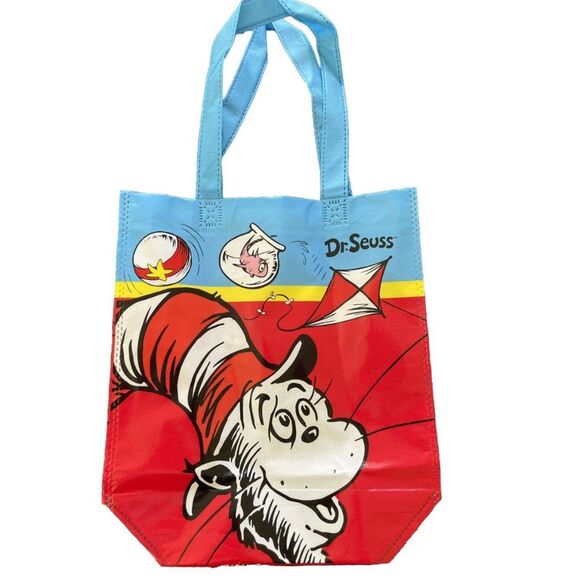 Dr. Seuss Suess Tote (2) Reusable Art Bag School Kids Gift Travel Shopping Cat - Picture 2 of 7
